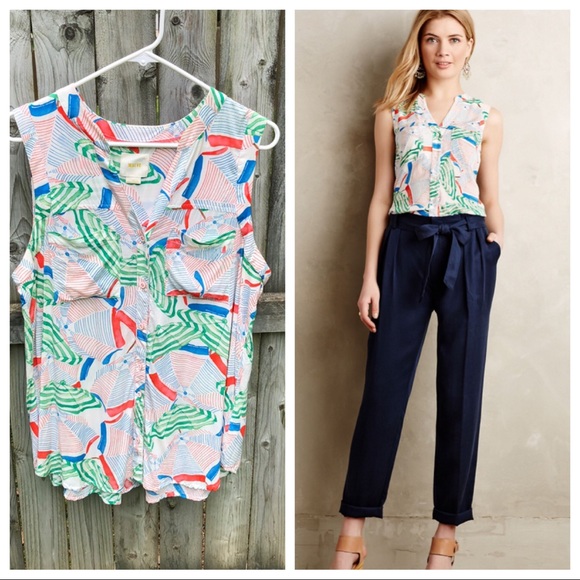 Anthropologie Tops - Maeve Anthro Sunseeker Umbrella tank so fun! 14